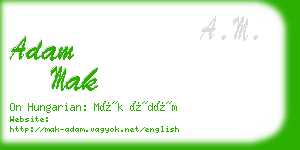 adam mak business card